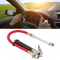 Air Compressor Hose Tool Kit Handheld Car Tire Pressure Filler Fill Inflator Gauge Dual Chuck