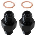2pcs An6 Male Flare To 1 4 -18 Npsm Adapter For Th350 Th400 4l60e 700r4 200-4r Tr6060-6061-t6 Anodized Transmission Cooler 