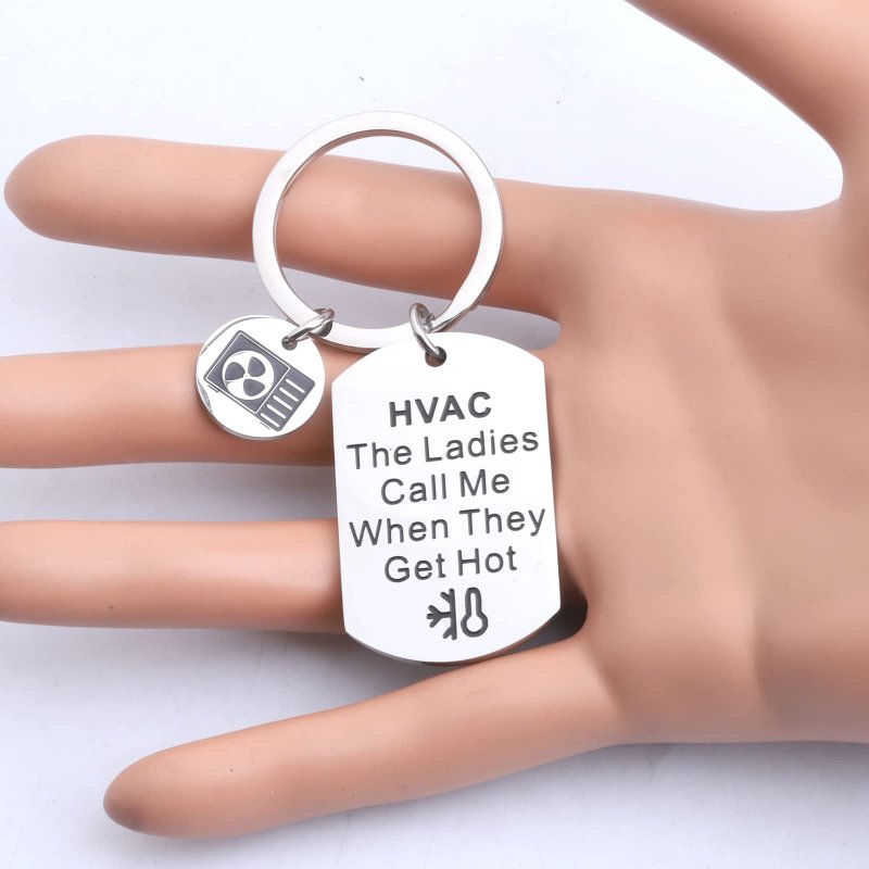 Faadbuk Hvac Tech Giftnician Keychain The Ladies Call Me When They Get Hot For Her Coworker Husband Hvac Tech