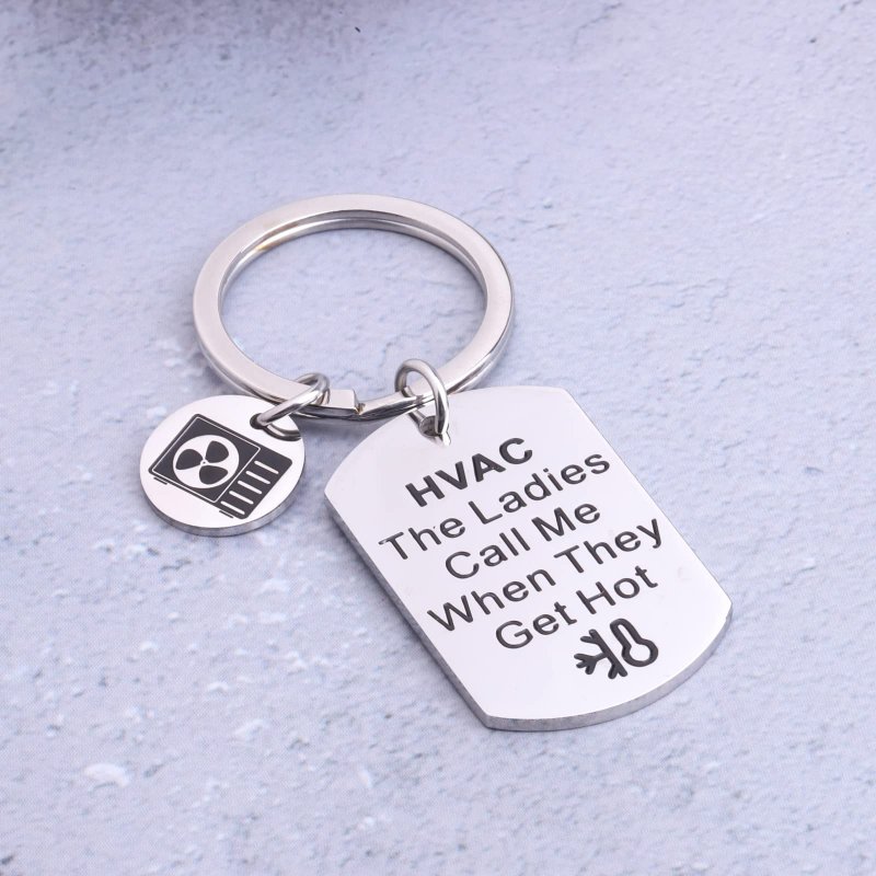 Faadbuk Hvac Tech Giftnician Keychain The Ladies Call Me When They Get Hot For Her Coworker Husband Hvac Tech