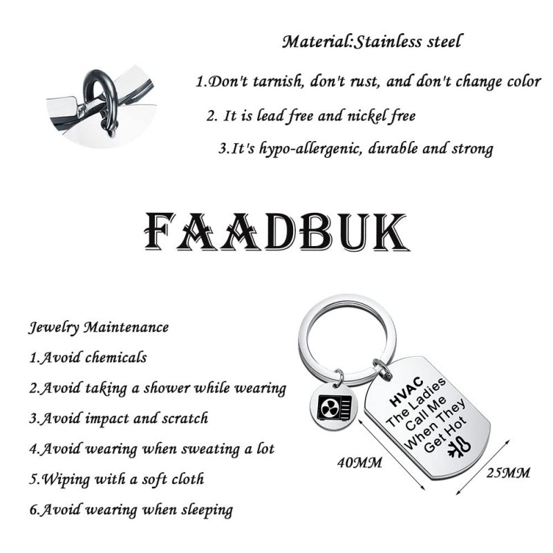 Faadbuk Hvac Tech Giftnician Keychain The Ladies Call Me When They Get Hot For Her Coworker Husband Hvac Tech