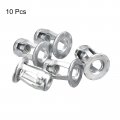 Uxcell M6 Jack Nuts 10pcs Threaded Insert Nut Carbon Steel Rivet For Thin Metal 18 6mm Length