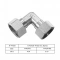 Uxcell Pipe Fitting Elbow G1 2 Female Thread Way L Shape Hose Connector Adapter Nickel-plated Copper 2pcs
