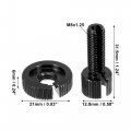 X Autohaux 4 Pcs M8 Brake Clutch Cable Line Adjuster Screw Adjusting Bolt With Slotted For Motorcycle Bike Scooter Aluminum