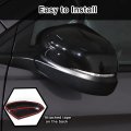 Hirufait 2pcs Rearview Mirror Covers For Honda Pilot 2016-2022 Ridgeline 2020-2023 Passport 2019-2023 Abs Material Door Side
