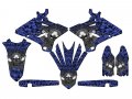 2022 Yz 250x Flaming Gearhead Blue Senge Graphics Base Kit For Yamaha 