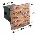 Horses Wild Running Pattern Tow Trailer Hitch Cover Plug Insert