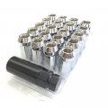 Customadeonly 20 Pieces 1 89 48mm Open End Extended Wheel Lug Nuts Chrome Thread Size 2 X20 Hex 17 Conical Seat Compatible For