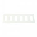 Lightolier Controls Nfb6sw Multi 6 Gang Faceplate Wall Plate White 