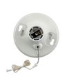 Leviton 8827-cw1 One-piece Urea Outlet Box Mount Incandescent Lampholder Pull Chain White 