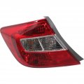 Rear Tail Light Driver Side For 2012 Honda Civic Sedan Ho2800180 33550-tr0-a01 Halogen Red Polycarbonate Lens Assembly 