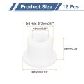 12pcs Rubber Grommets 12mm Drill Hole 8mm Id Top Hat Grommet White Silicone Plug Gasket For Wiring Automotive