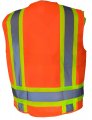 Surveyor Orange Two Tones Safety Vest Ansi Isea 107-2015 Photo Id Pocket 3x 