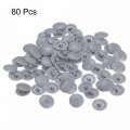 Uxcell Screw Cap Covers 80pcs 11 8x3 3mm Plastic Decoration Cover For Phillips Cam Fitting Nut Self-tapping Dark Gray