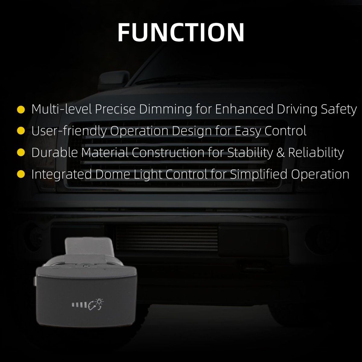 Instrument Panel Dimmer Switch For Ford F-150 2011 2012 2013 2014 Oe Bl3z-11691-aa Bl3z11691aa