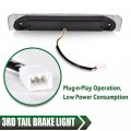 G-plus Led Third Brake Light Compatible With 02-09 Dodge Ram 3rd Bar Cargo Type X Smokya Lensa Black Housinga Ambera Reflector