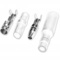 3 9mm Motorcycle Bullet Male Female Connectors With Covers 50 Sets For Scooter Car Truck Quad Bike Trike Silver 