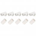 20mm Slip Tee Pvc Pipe Fittings T-shaped Connector 5pcs And Dia Straight Connectors 10pcs 