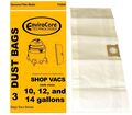 Envirocare 3 Shopvac Type F 10-14 Gallon Bags Wet Dry Shop Vac Vacuum 906-62-00 