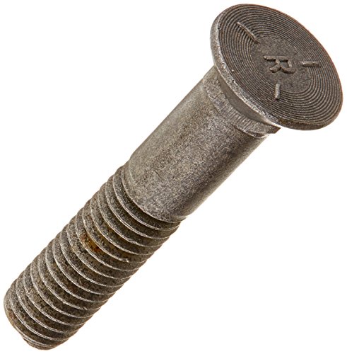 Grade 5 Plain Plow Bolts 3 8-16 X 2 In Alloy Steel Flat Head Pack Of 10