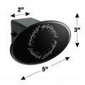 The Lord Of Rings Mordor Script Oval Tow Trailer Hitch Cover Plug Insert
