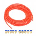 Pneumatic Air Hose Tubing Compressor Tube 4mm 5 32 Id X 6mm 1 4 Od 10m 8ft Pipe Bright Orange With 2 Type Connect Fittings