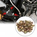 Uxcell 50pcs M5 Zinc Plated Carbon Steel Car Rivet Nut Flat Head Threaded Insert