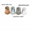 Etaclover Zkenyao-rivet Nut M3 M4 M5 M6 M8 M10 M12 304 Stainless Steel Steel With Zinc Aluminum Flat Head Riveteds Insert Rivet