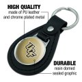 Graphics More Black Leather Central Florida Primary Logo Keychain