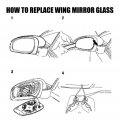 Passenger Right Side Mirror Glass 96302br72a Rear View With Heated Exterior Replacement For Nissan Qashqai J10 2006a 2013