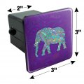 Mosaic Elephant Tow Trailer Hitch Cover Plug Insert