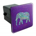 Mosaic Elephant Tow Trailer Hitch Cover Plug Insert