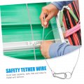 Gleavi 12 Pcs Lanyard Cable Tether Safety Wire Loop Lock Marine Hardwares Retractable Rabbit Stainless Steel Outdoor Speakers
