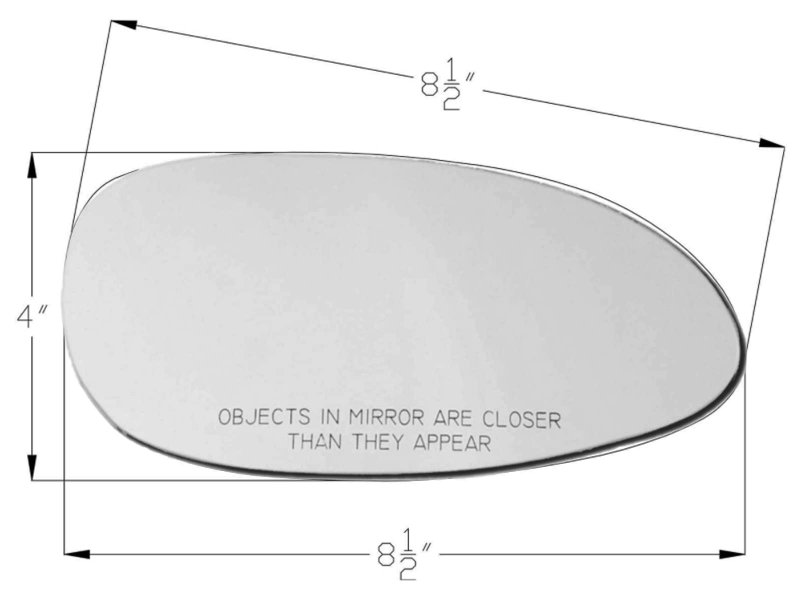 Apa Replacement Mirror Glass Non-heated W O Backing Plate For 2005-2009 Lacrosse Allure Passenger Right Side 19179073 Gm1323143