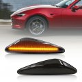 Nslumo Led Side Marker Lights For 2016-up Mazda Mx-5 Nd 2009-2012 Rx-8 Smoked Lens Amber Front Fender Replace Oem Sidemarker