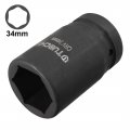 Uxcell 1-inch Drive By 34mm Deep Impact Socket 6-point Cr-v Metric