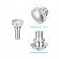 Uxcell Knurled Thumb Screws M5x12mm Brass Shoulder Bolts Grip Knobs Fasteners Nickel Plated 5pcs