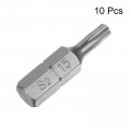 Uxcell Torx Bits 1 4 Inch Hex Shank 25mm Length Magnetic Screwdriver T15 Screw Driver Bit S2 Alloy Steel 10pcs