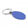 Au-tomotive Gold Oval Key Ring For Ford Mustang Tri-bar Blue