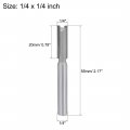 Uxcell Router Bit 1 4 Inches Shank Cutting Diameter 2 Straight Flutes Carbide For Woodworking Carpentry Milling Cutter Tool