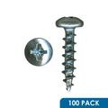 100 Pack Rok Hardware 6 X 3 4 Coarse Deep Thread Pan Head Screws Wood Work Mdf Zinc 