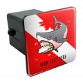 Personalized Custom 1 Line Shark Diving Flag Tow Trailer Hitch Cover Plug Insert