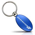 Dodge Logo Blue Aluminum Oval Key Chain