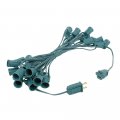 G30 Patio String Lights With 25 Globe Bulbs Garden Hanging Vintage Backyard Outdoor Market Cafe Bistro A Green Wire -25 Feet 
