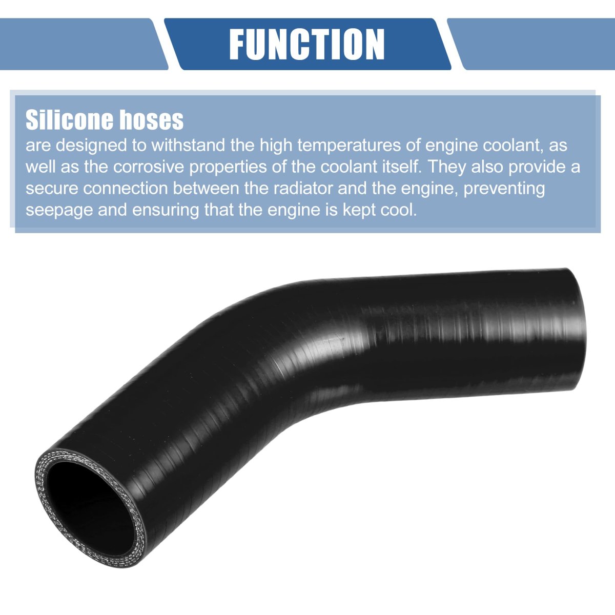 1 Pcs 35-38mm 38 -1 50 Id 102mm 4 02 Length 45 Degrees Black Car Silicone Hose Coolant Universal