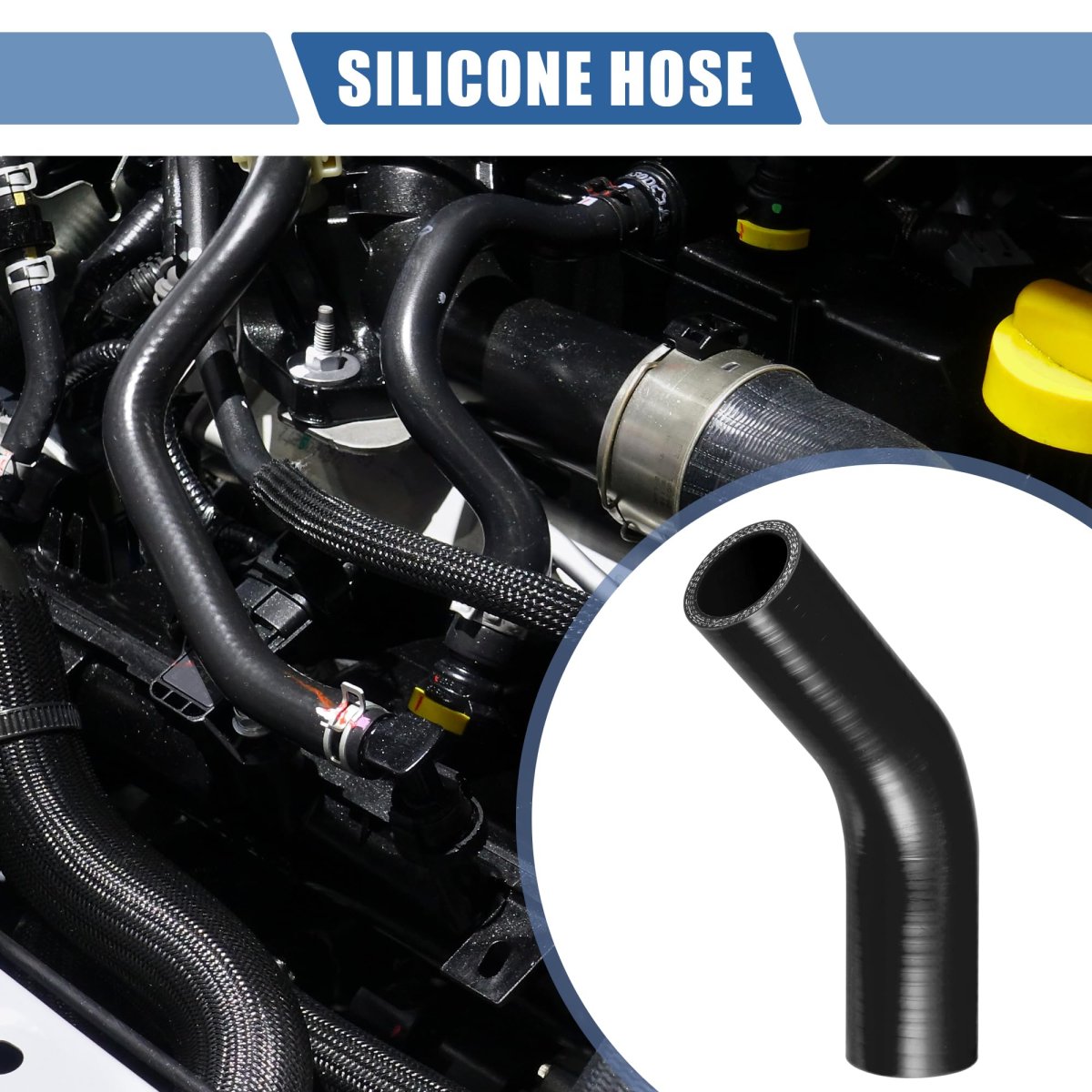 1 Pcs 35-38mm 38 -1 50 Id 102mm 4 02 Length 45 Degrees Black Car Silicone Hose Coolant Universal