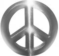 Weston Ink Reflective Peace Symbol Decal In Silver
