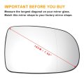 Car Rearview Right Passenger Side Mirror Glass Replacement W Backing Plate Aspherical Non-heated White For Opel Corsa C