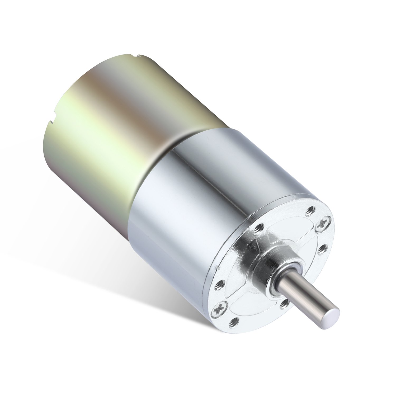 Greartisan Dc 12v 100rpm Gear Motor High Torque Electric Micro Speed Reduction Geared Centric Output Shaft 37mm Diameter