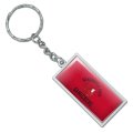 Graphics More Rectangle Jacksonville State University Gamecocks Keychain In Chrome Plated Metal